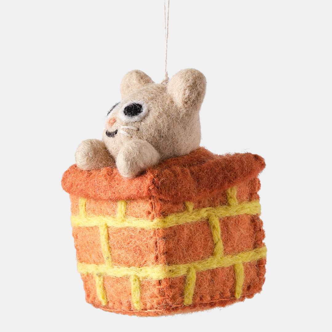 Simbi Chimney Cat Hanging Felt Ornament