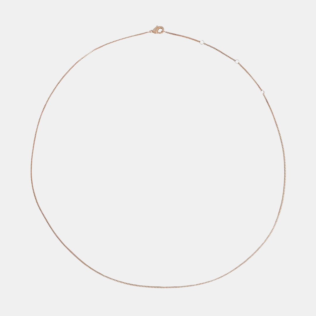 Gold Box Chain Necklace