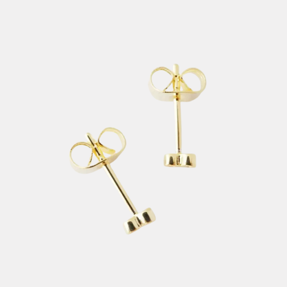 Gold Double Crystal Studs