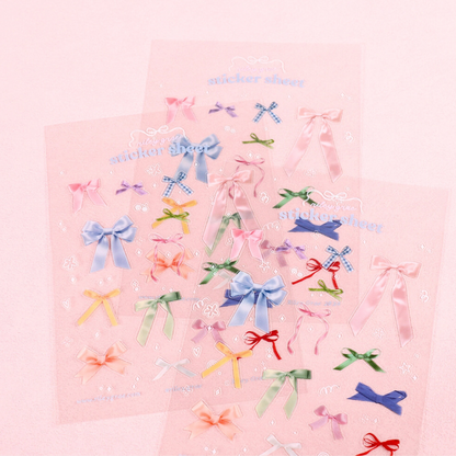 Ribbons + Bows Sticker Sheet
