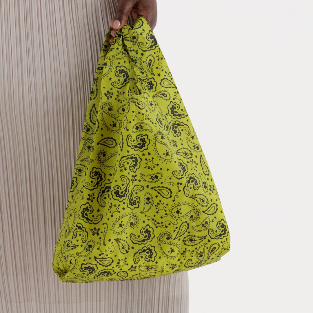 Chartreuse Paisley Baby Baggu