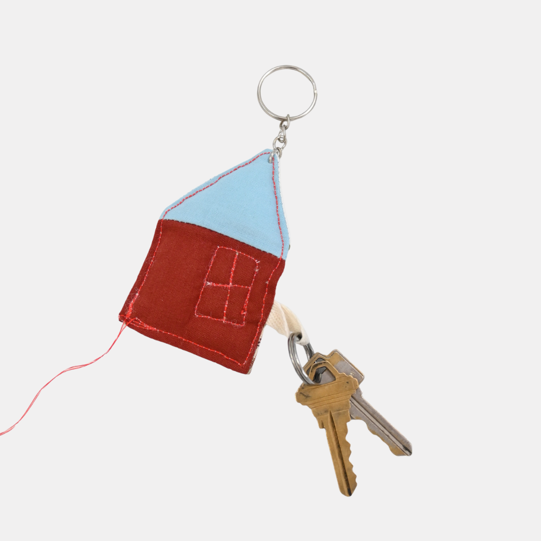 Quilted House Keychain