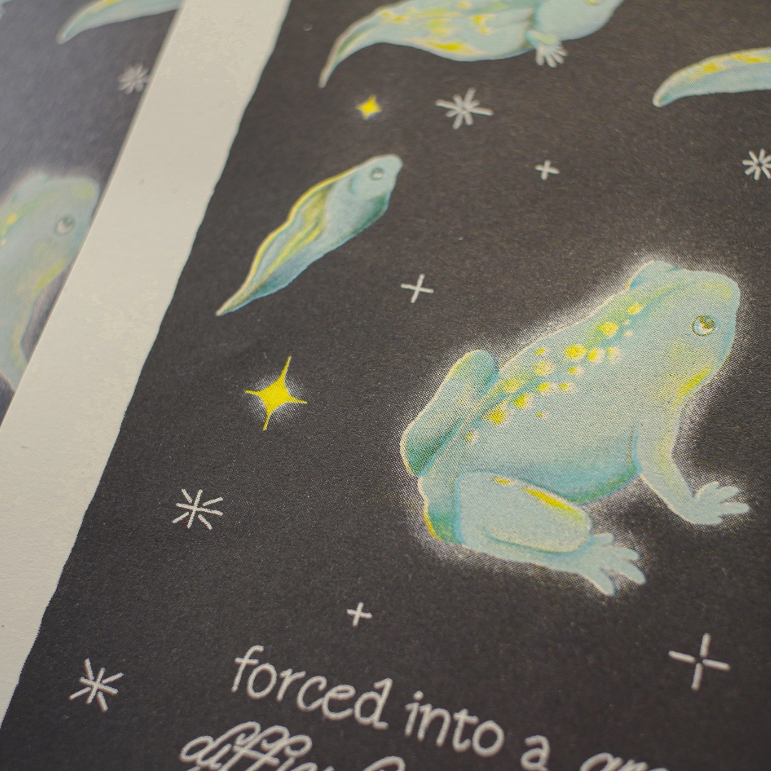 A Great and Difficult Transformation Risograph Print
