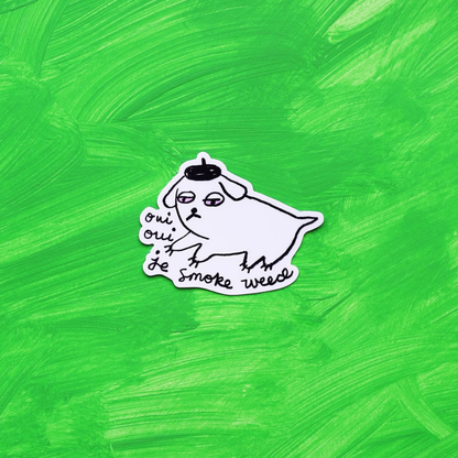 Weed Dog Sticker