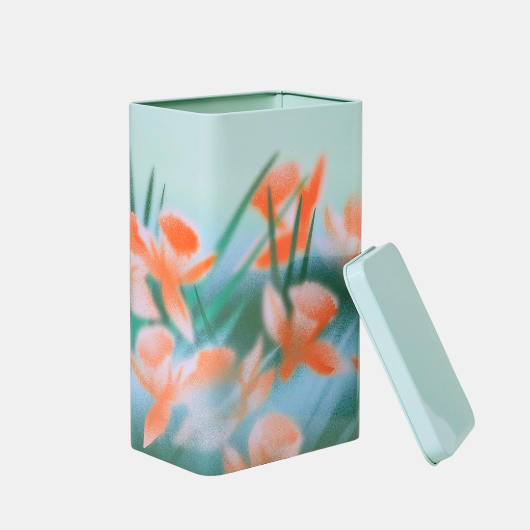 Flowers Kitchen Storage Tin