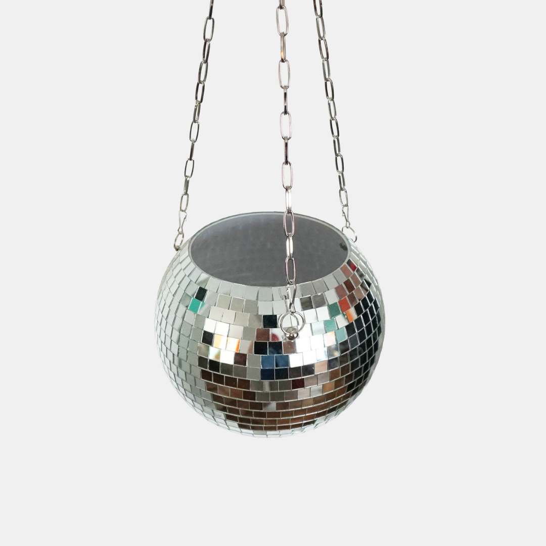 Disco Ball Hanging Planter