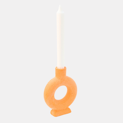 Orange Circle Candle Holder
