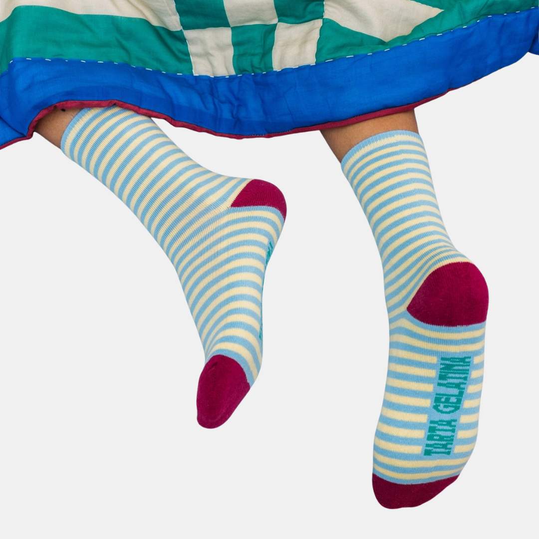 Butter Toast Striped Socks