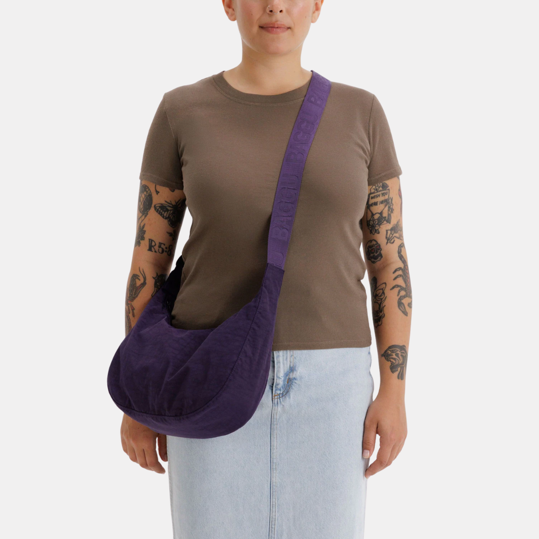 Fig Medium Nylon Crescent Bag