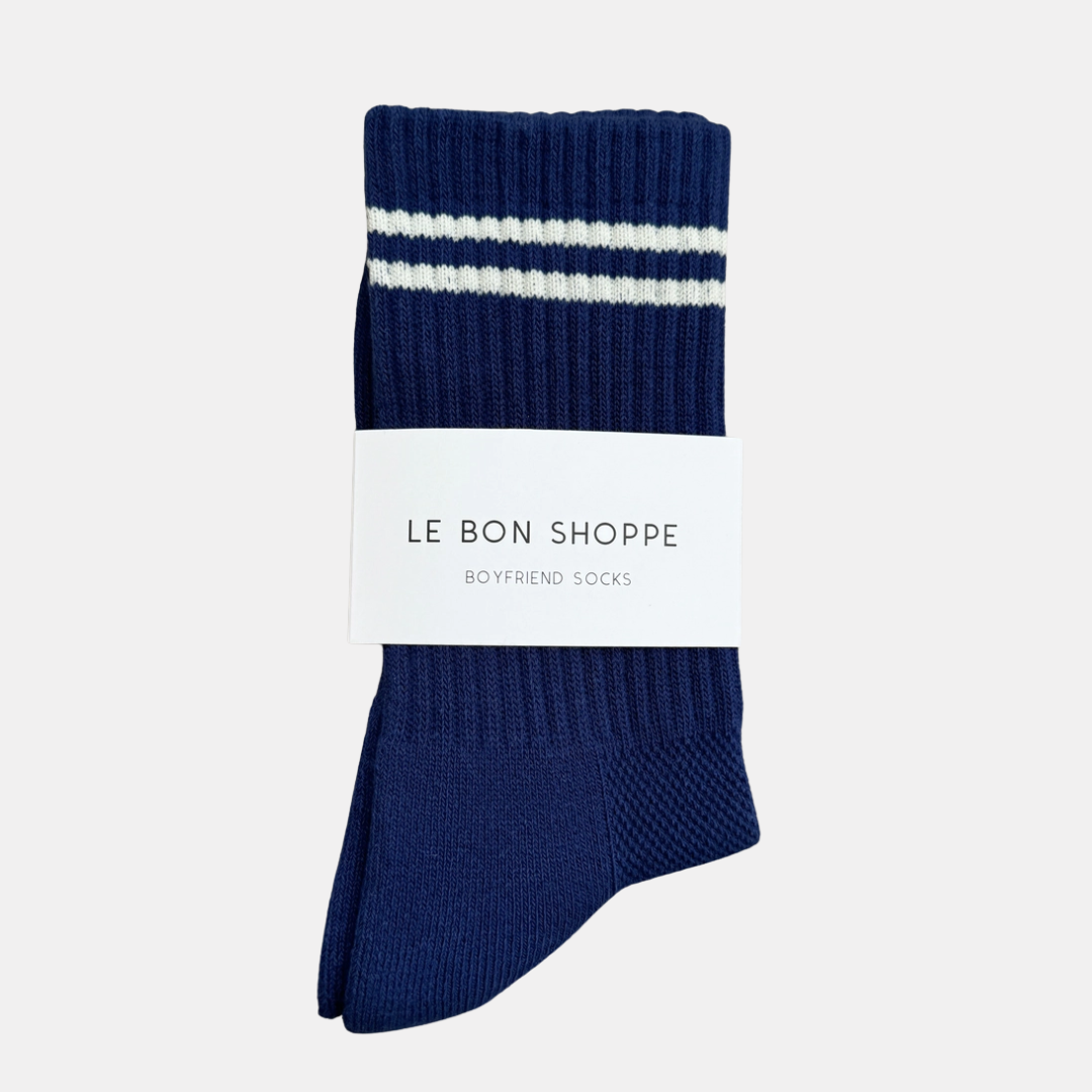 Navy Boyfriend Socks