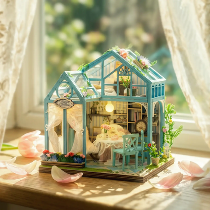 Tea Loft Cottage House DIY Miniature Kit