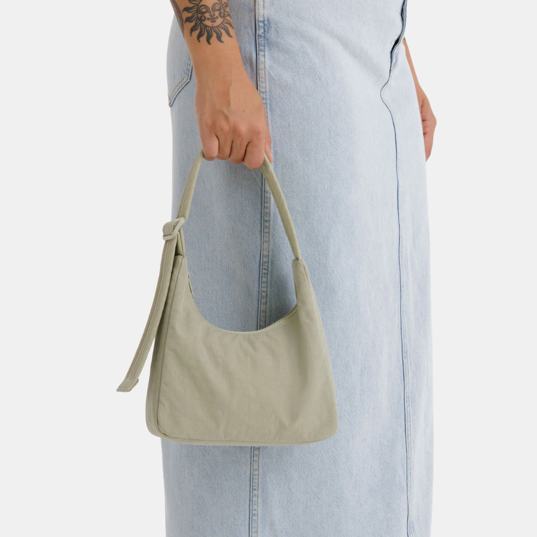 Celadon Mini Nylon Shoulder Bag