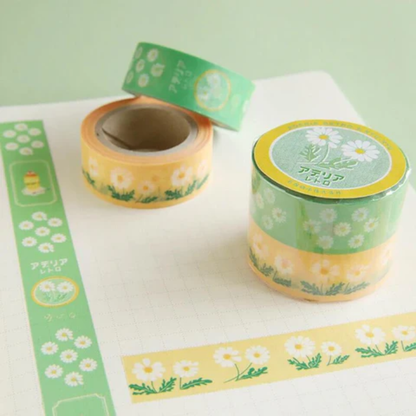 Aderia Retro Daisy Washi Tape Set