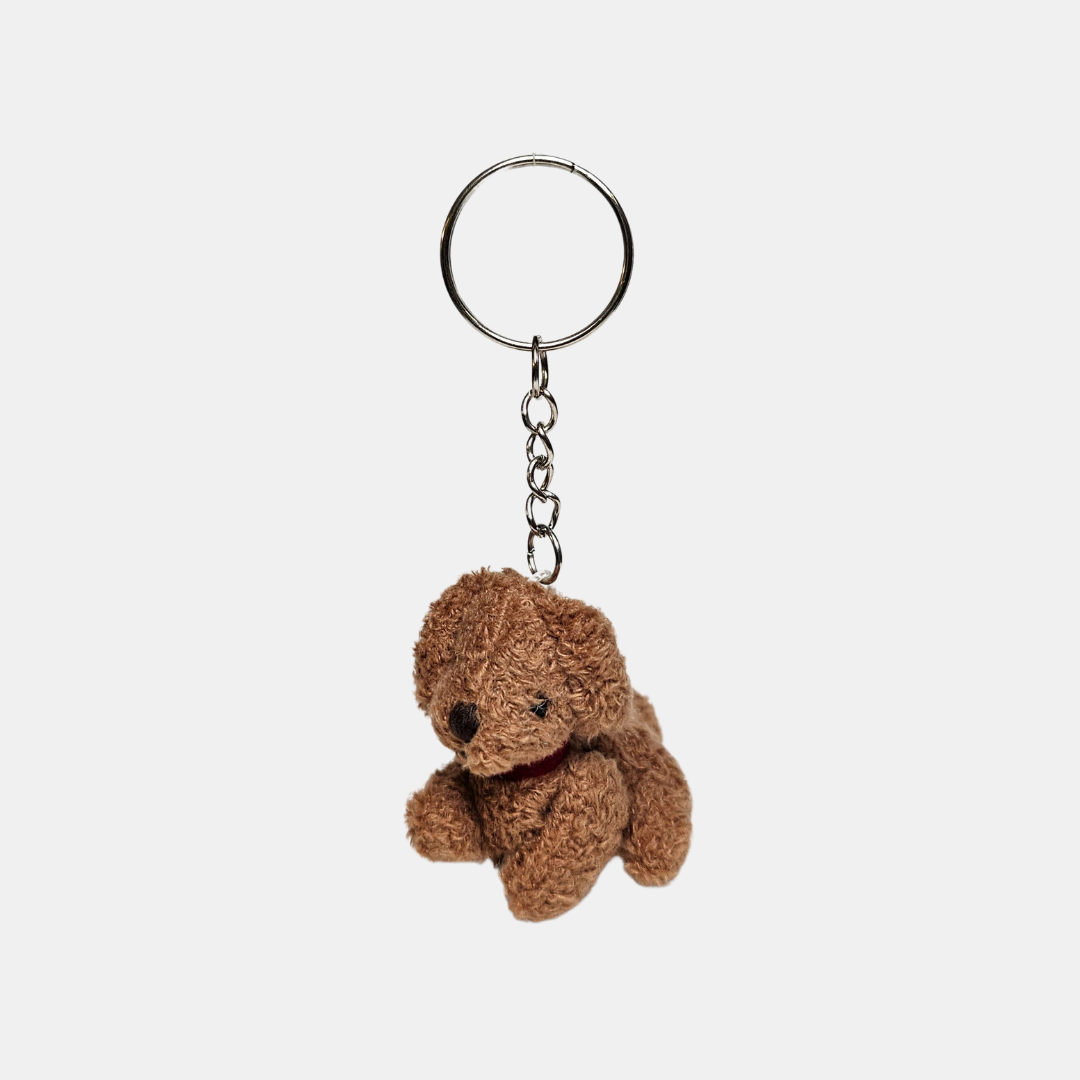 Mini Plush Dog Keychain