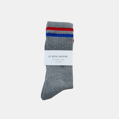 True Grey Extended Boyfriend Socks