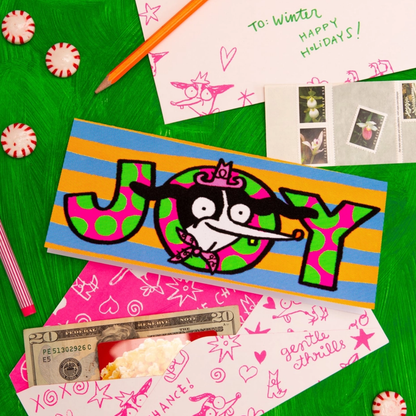 Fuzzy Neon Joy Card