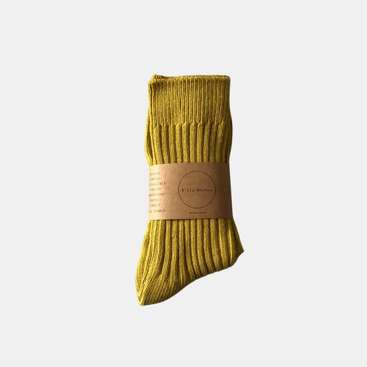 Mustard Ribbed Socks