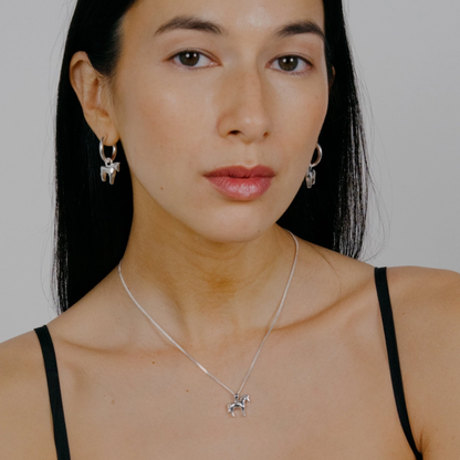 Silver Lunar Horse Necklace