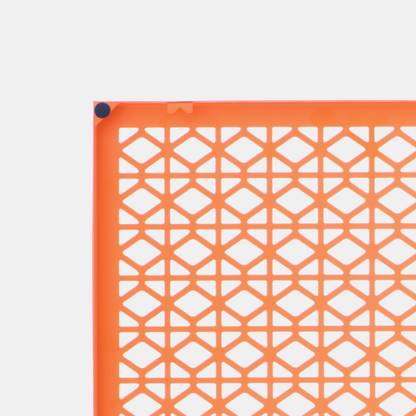 Large Orange Breeze Block Tile