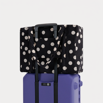Black and Cream Polka Dot Cloud Carry-On