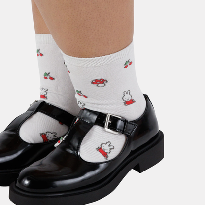 White Miffy Crew Socks