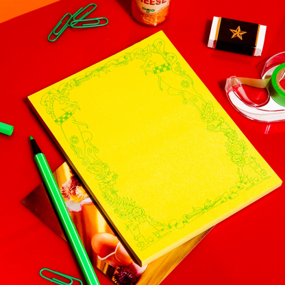 Yellow Fancy Scratch Pad