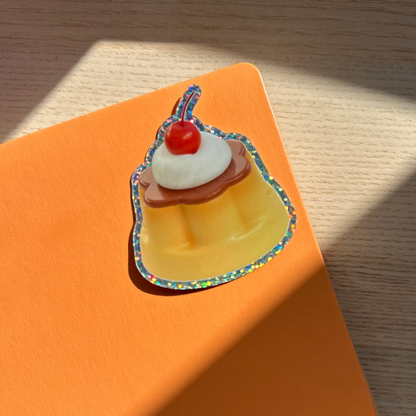 Japanese Custard Glitter Sticker