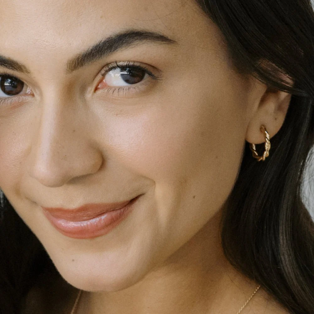Gold Thick Twist Hoops
