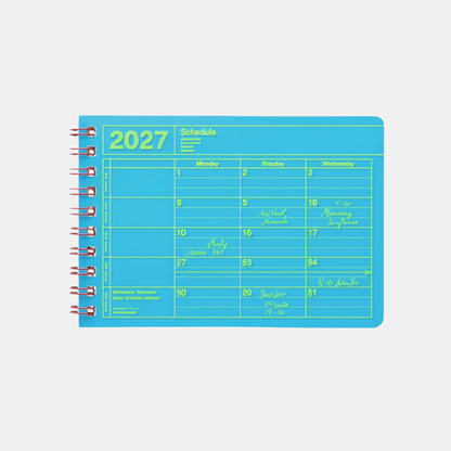 Blue Mini 2027 Notebook Calendar