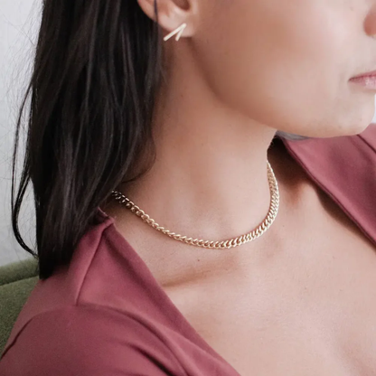 Gold Fiona Thick Chain Necklace