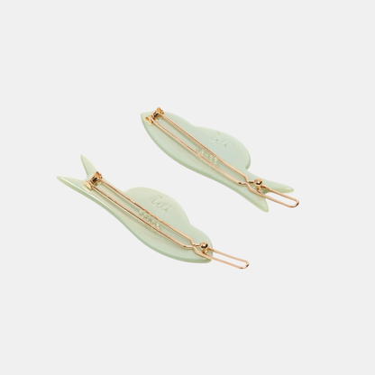 Jade Fish Barrette Set