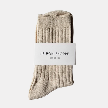Champagne Glitter Her Socks