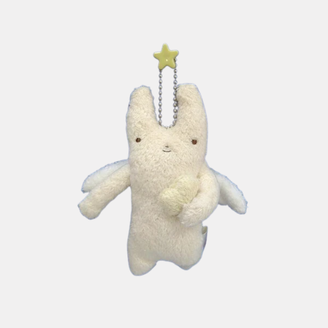 White Angel Bunny Fumofumo-San Plush Keychain