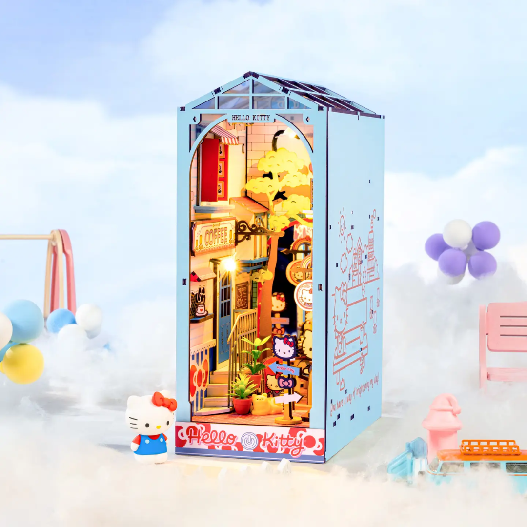 Hello Kitty Town Square Book Nook DIY Miniature Kit