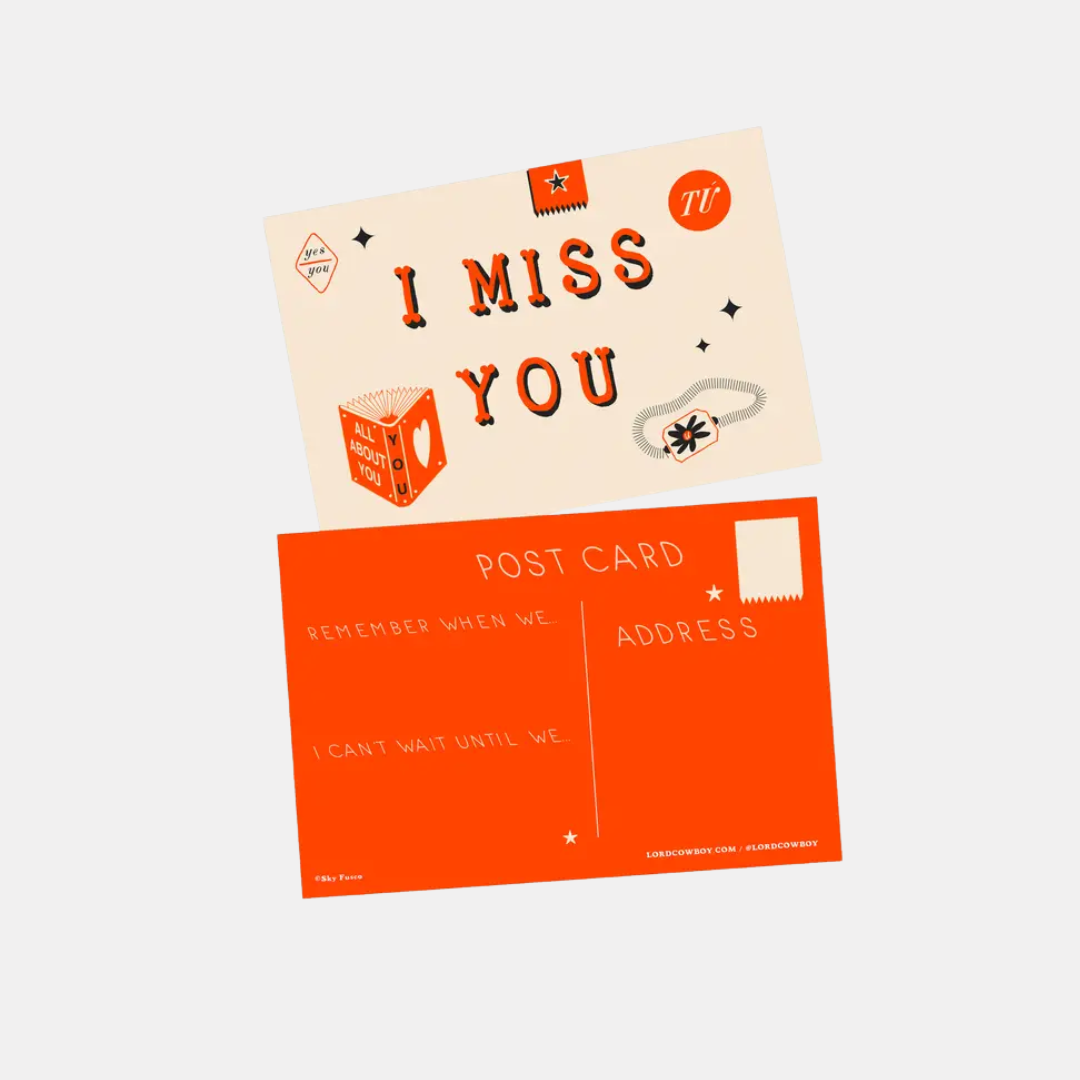 I Miss You Postcard