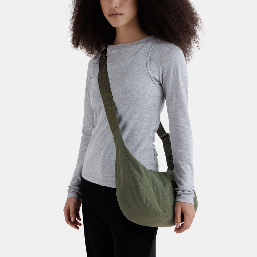 Caper Medium Nylon Crescent Bag