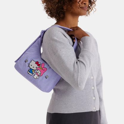 Embroidered Hello Kitty & My Melody Mini Nylon Shoulder Bag