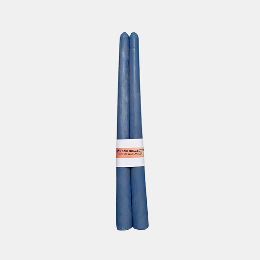 Dusty Blue Taper Candles