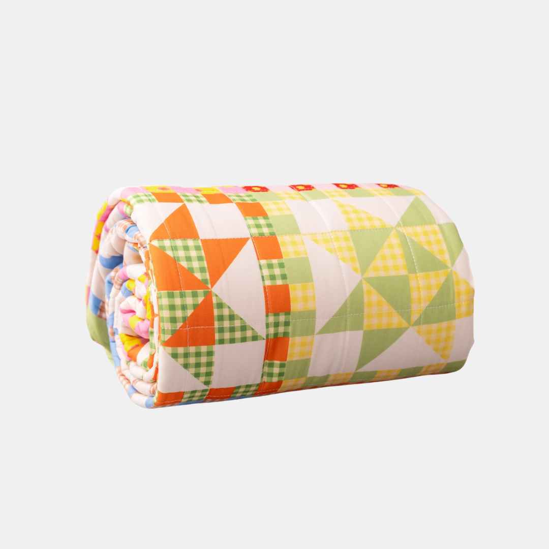 Star Patchwork Quilted Blanket