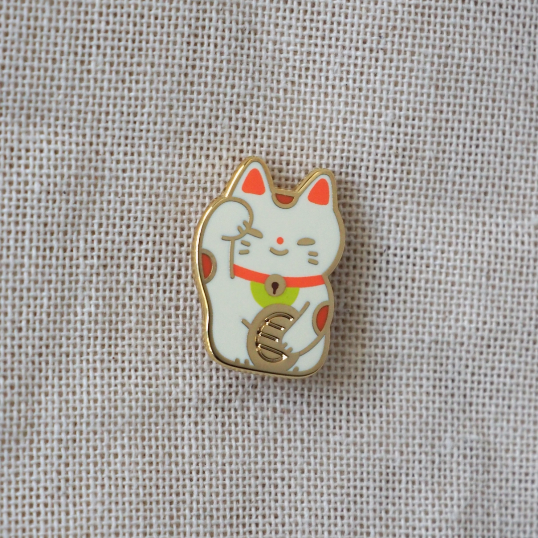 Lucky Cat Enamel Pin