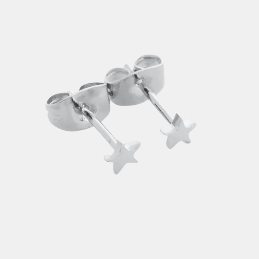 Silver Mini Star Studs