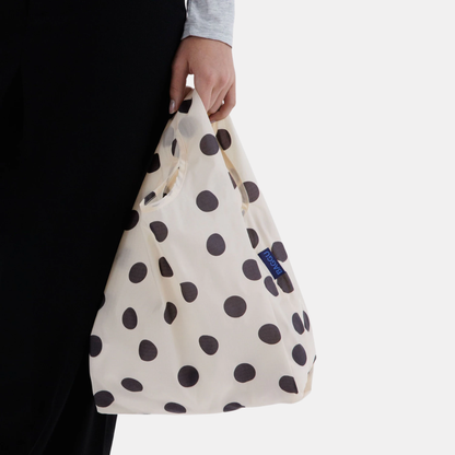 Cream and Black Polka Dot Baby Baggu