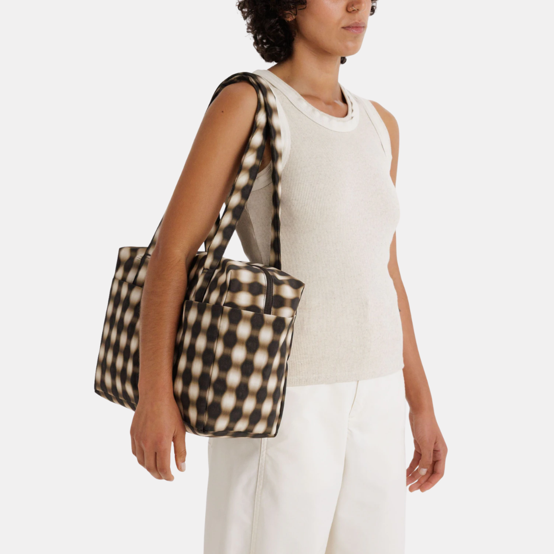 Blurred Gingham Everyday Cloud Bag
