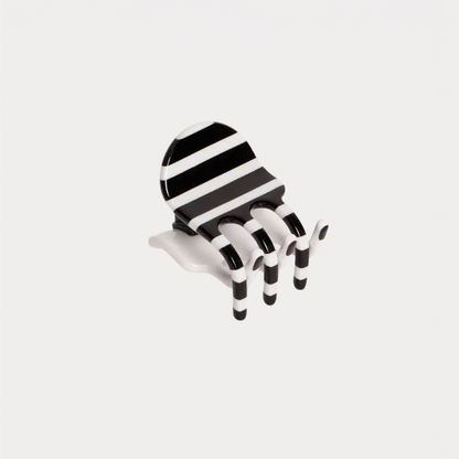 Black and White Mini Hair Claw