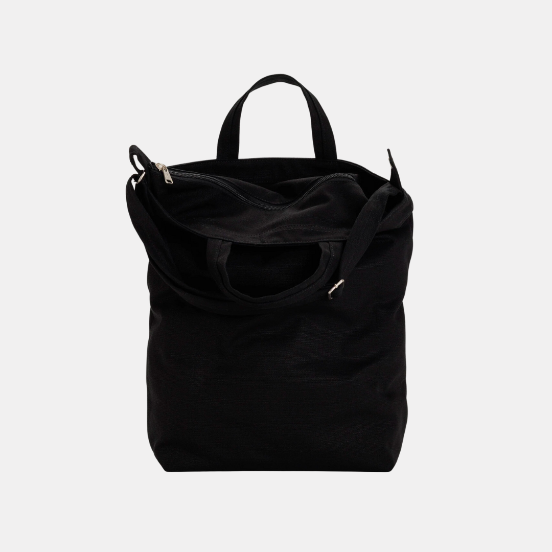 Black Zip Duck Tote