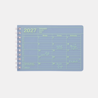 Purple Mini 2027 Notebook Calendar