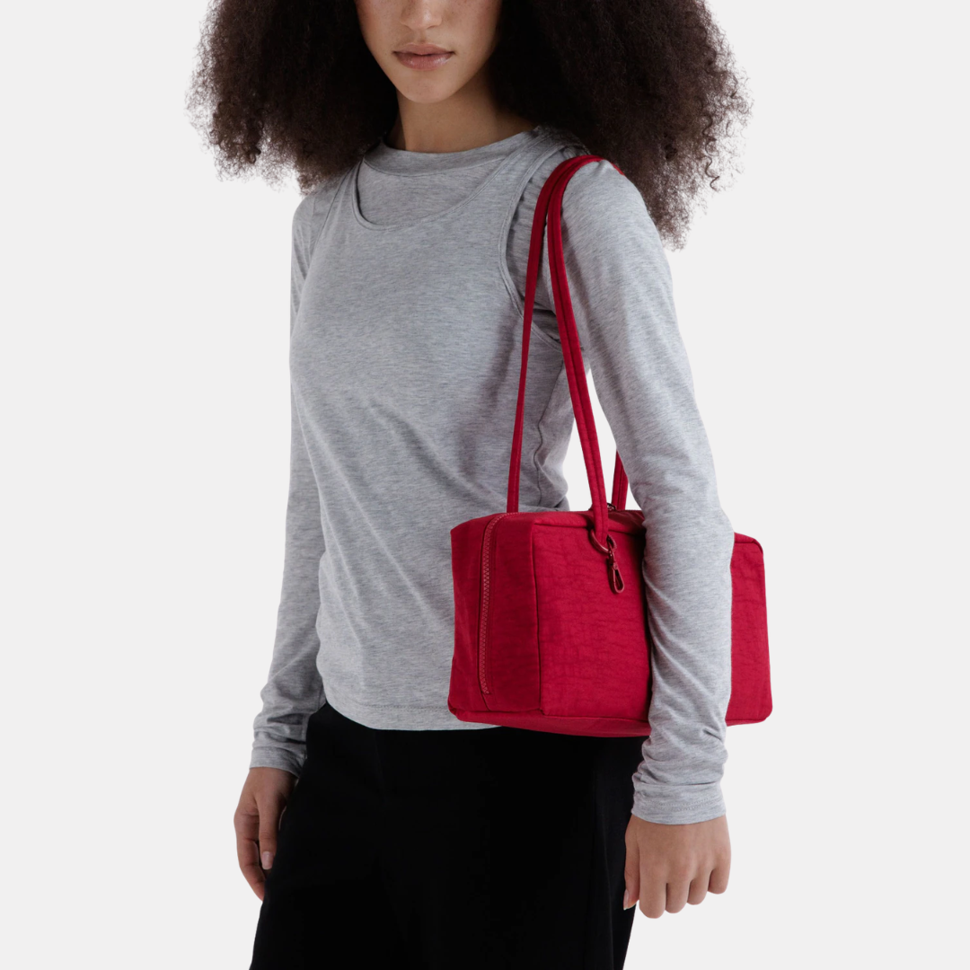 Cherry Nylon Bowler Bag