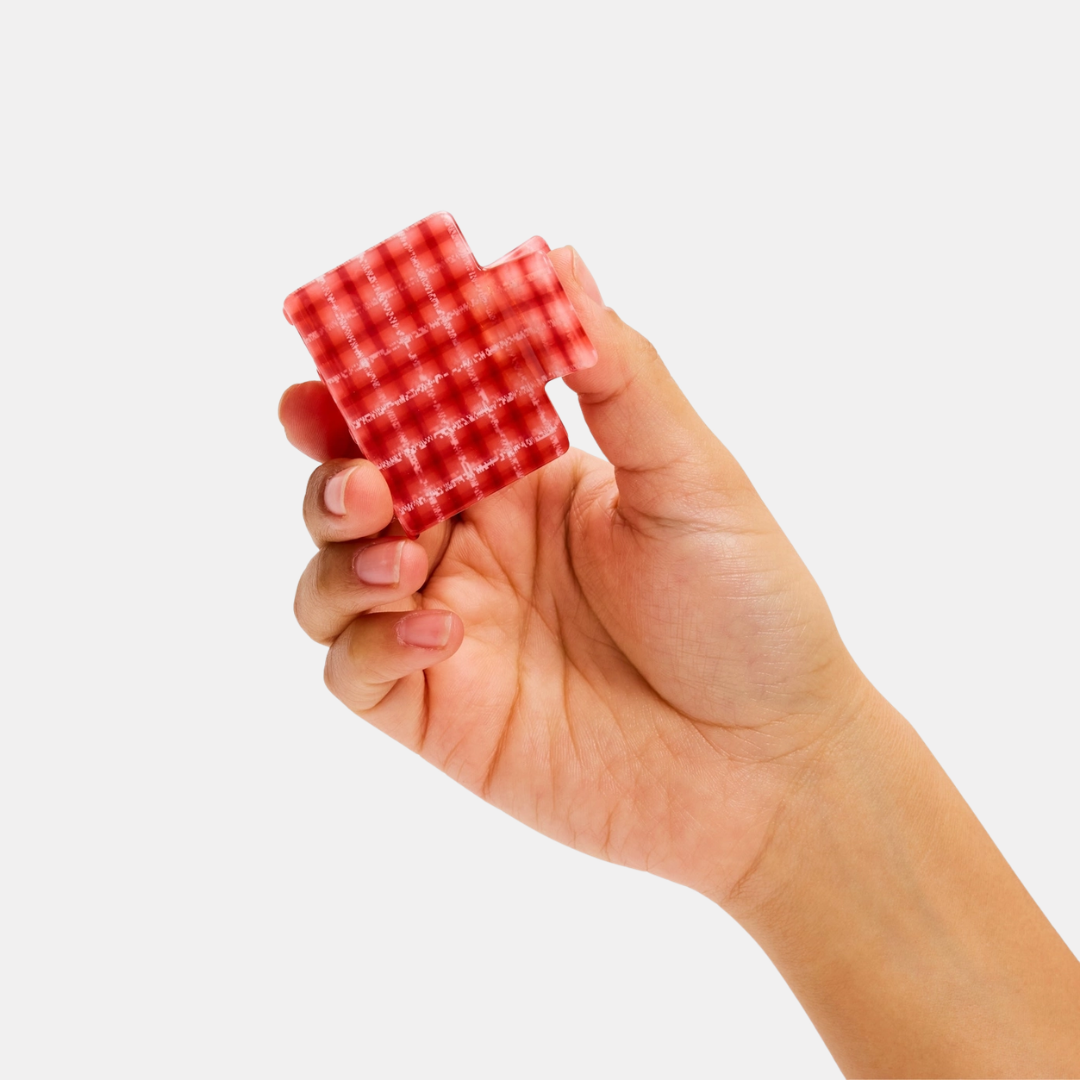 Red Plaid Midi Box Claw