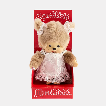 Monchhichi Beige Lace Dress Plushie
