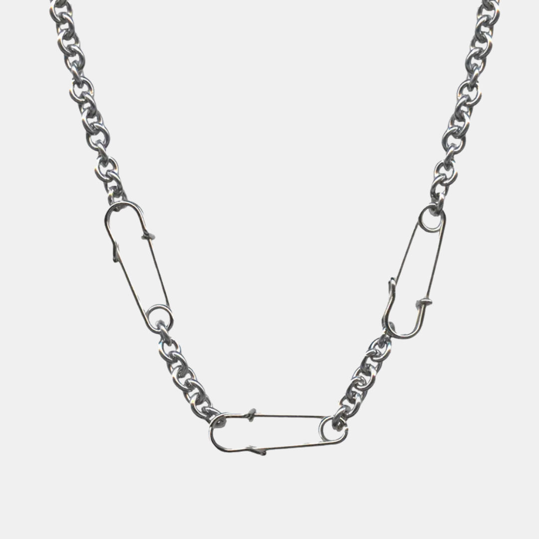 Safety Pin Link Necklace